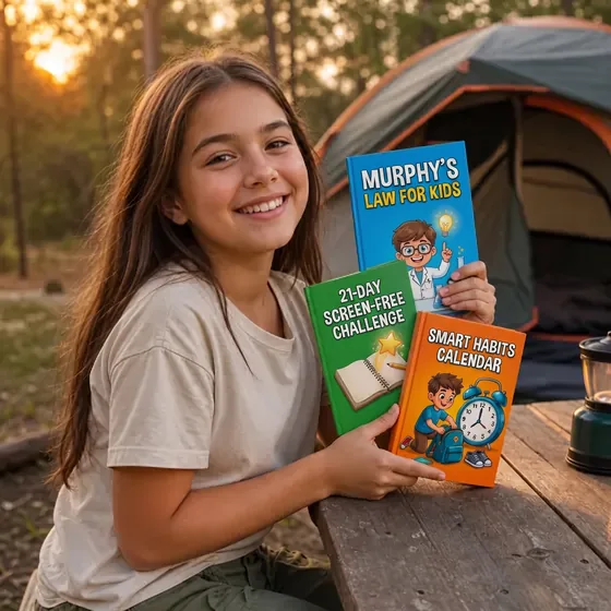 Charlotte, from Nashville, Tennessee, camping with three of her ebooks