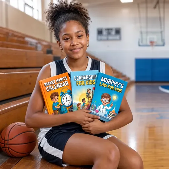 Chloe, from Atlanta, Georgia, at the gym with three of her ebooks